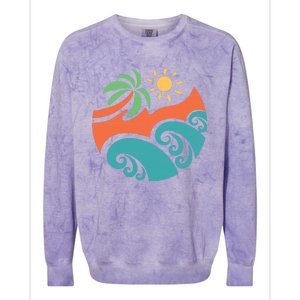 Summer Vacation Ocean Waves Colorblast Crewneck Sweatshirt