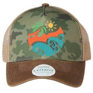 Summer Vacation Ocean Waves Legacy Tie Dye Trucker Hat