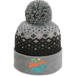 Summer Vacation Ocean Waves The Baniff Cuffed Pom Beanie