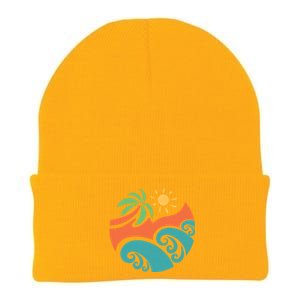 Summer Vacation Ocean Waves Knit Cap Winter Beanie