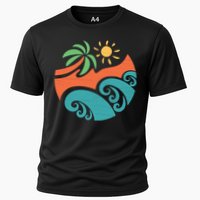 Summer Vacation Ocean Waves Cooling Performance Crew T-Shirt