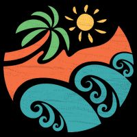 Summer Vacation Ocean Waves Cooling Performance Crew T-Shirt