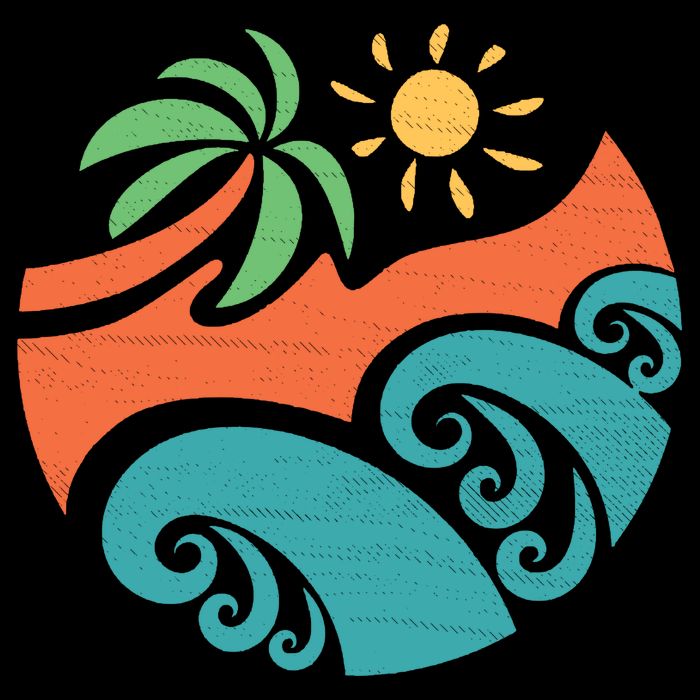 Summer Vacation Ocean Waves Cooling Performance Crew T-Shirt