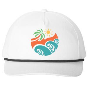 Summer Vacation Ocean Waves Snapback Five-Panel Rope Hat