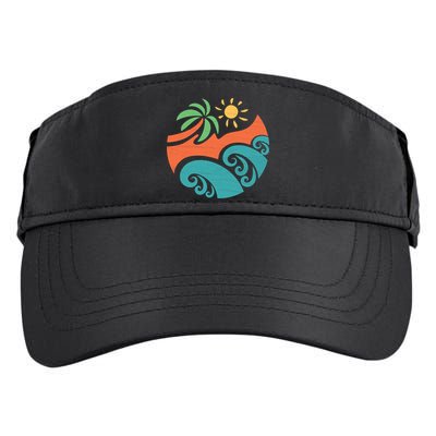 Summer Vacation Ocean Waves Adult Drive Performance Visor