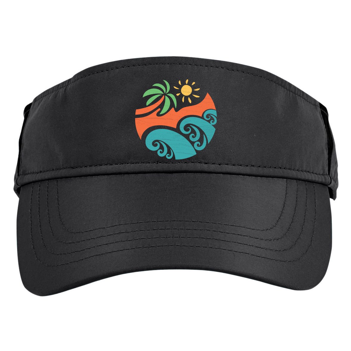 Summer Vacation Ocean Waves Adult Drive Performance Visor