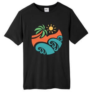 Summer Vacation Ocean Waves Tall Fusion ChromaSoft Performance T-Shirt