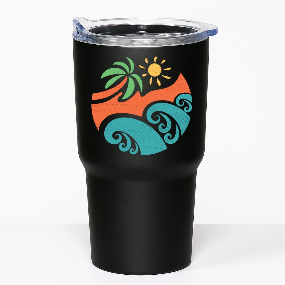 Summer Vacation Ocean Waves Tumbler