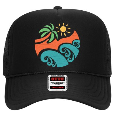 Summer Vacation Ocean Waves Trucker Hat