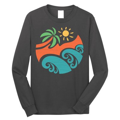 Summer Vacation Ocean Waves Long Sleeve Shirt
