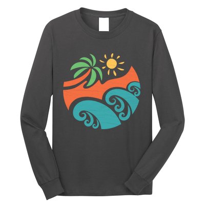 Summer Vacation Ocean Waves Long Sleeve Shirt