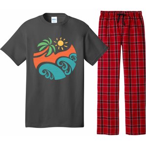 Summer Vacation Ocean Waves Pajama Set