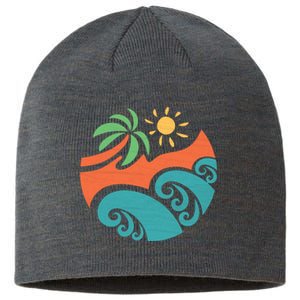 Summer Vacation Ocean Waves Sustainable Beanie