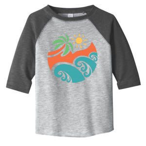 Summer Vacation Ocean Waves Toddler Fine Jersey T-Shirt