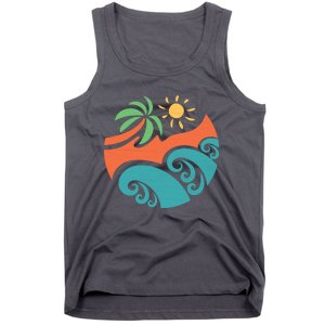 Summer Vacation Ocean Waves Tank Top