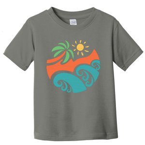 Summer Vacation Ocean Waves Toddler T-Shirt