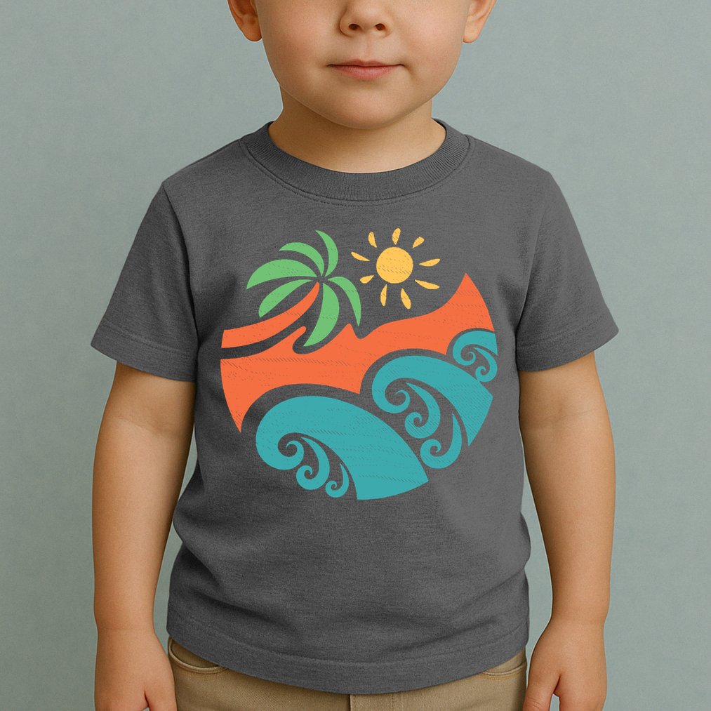 Summer Vacation Ocean Waves Toddler T-Shirt