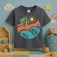 Summer Vacation Ocean Waves Toddler T-Shirt