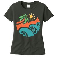 Summer Vacation Ocean Waves Womens T-Shirt