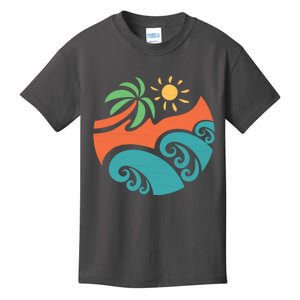 Summer Vacation Ocean Waves Kids T-Shirt