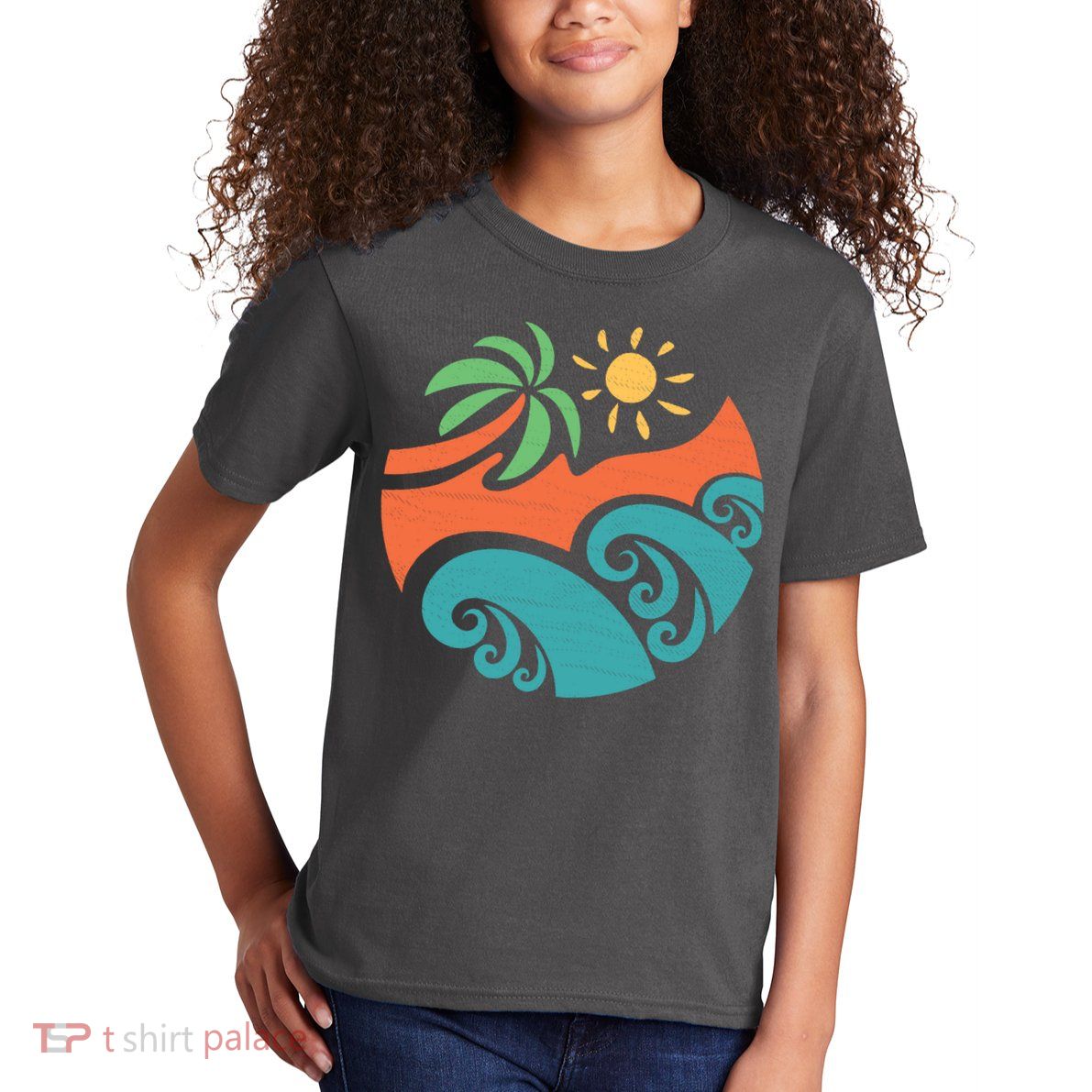 Summer Vacation Ocean Waves Kids T-Shirt