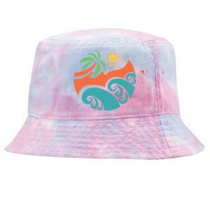 Summer Vacation Ocean Waves Tie-Dyed Bucket Hat