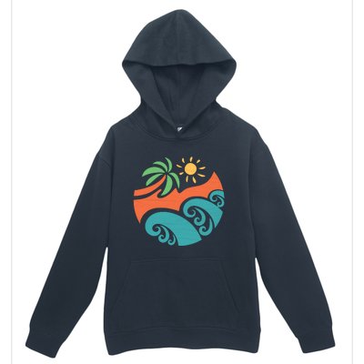 Summer Vacation Ocean Waves Urban Pullover Hoodie