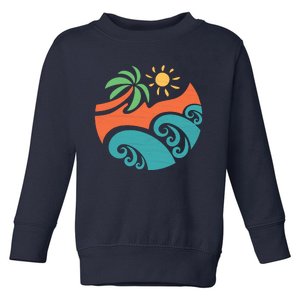 Summer Vacation Ocean Waves Toddler Sweatshirt