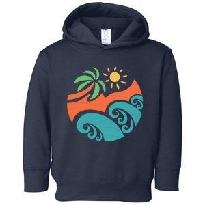 Summer Vacation Ocean Waves Toddler Hoodie