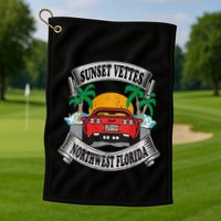 Sunset Vettes Of Northwest Florida Golf Towel