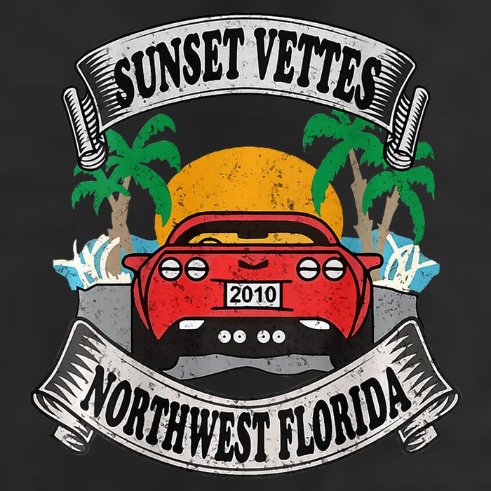 Sunset Vettes Of Northwest Florida Golf Towel