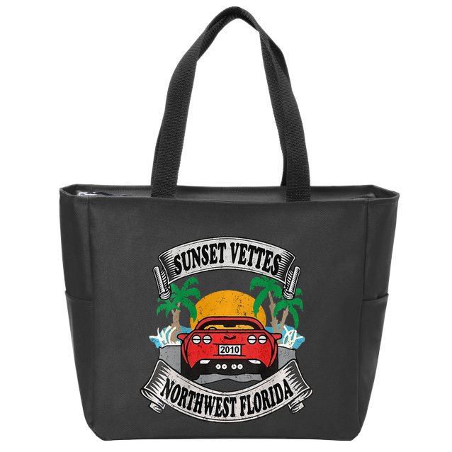 Sunset Vettes Of Northwest Florida Zip Tote Bag