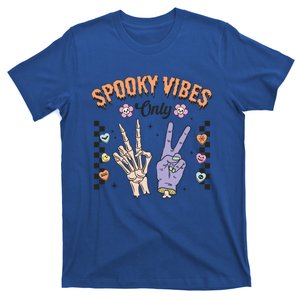 Spooky Vibes Only Skeleton Bone Hand Halloween Gift T-Shirt