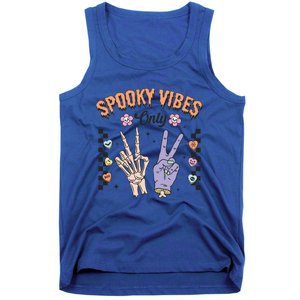 Spooky Vibes Only Skeleton Bone Hand Halloween Gift Tank Top