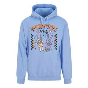 Spooky Vibes Only Skeleton Bone Hand Halloween Gift Unisex Surf Hoodie