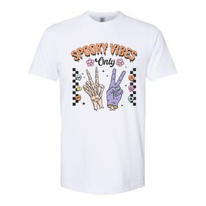 Spooky Vibes Only Skeleton Bone Hand Halloween Gift Softstyle CVC T-Shirt