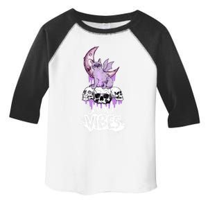 Spooky Vibes Only Halloween With Cat And Skulls Gift Toddler Fine Jersey T-Shirt