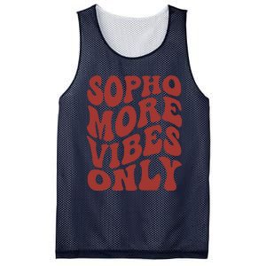 Sophomore Vibes Only First Day Of School 1st Day 10th Grade Mesh Reversible Basketball Jersey Tank