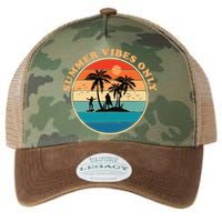 Summer Vibes Only Retro Beach Sunset Legacy Tie Dye Trucker Hat