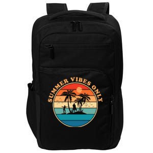 Summer Vibes Only Retro Beach Sunset Impact Tech Backpack