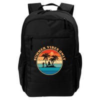 Summer Vibes Only Retro Beach Sunset Backpack