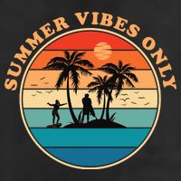 Summer Vibes Only Retro Beach Sunset Adult Drive Performance Visor
