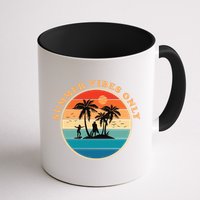 Summer Vibes Only Retro Beach Sunset Mug