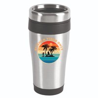 Summer Vibes Only Retro Beach Sunset 16oz Travel Tumbler