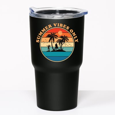 Summer Vibes Only Retro Beach Sunset Tumbler