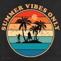 Summer Vibes Only Retro Beach Sunset Tumbler