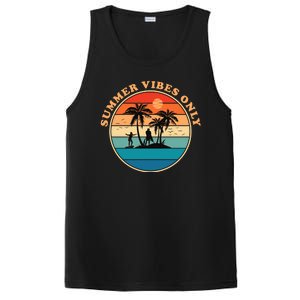 Summer Vibes Only Retro Beach Sunset PosiCharge Competitor Tank