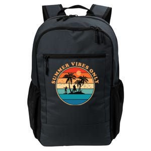 Summer Vibes Only Retro Beach Sunset Daily Commute Backpack