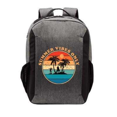 Summer Vibes Only Retro Beach Sunset Vector Backpack