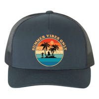 Summer Vibes Only Retro Beach Sunset Yupoong Adult 5-Panel Trucker Hat